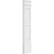 Ekena Millwork Two Equal Flat Panel PVC Pilaster w/Decorative Capital & Base, 10"W x 48"H x 2"P PILP10X048DFP02-2 - alternate 3